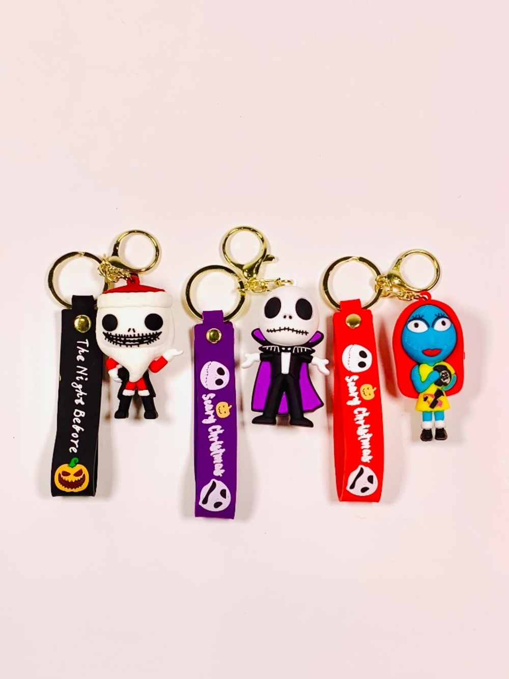 The Nightmare Before Christmas Bundle 3D Scary Jack Sally & Sandy Claws Keychain